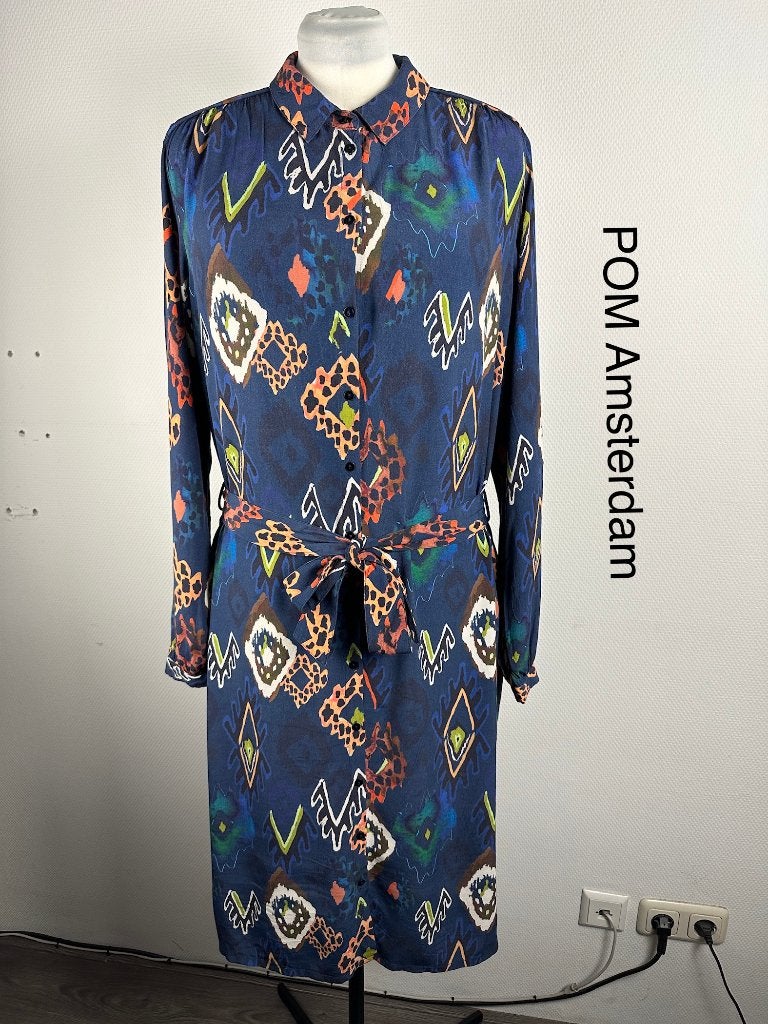 POM Amsterdam Jurk  (mt: 42) 22,4/535, Kleding | Dames, Jurken, POM Amsterdam, Blauw, POM Amsterdam, Maat 42/44 (L)