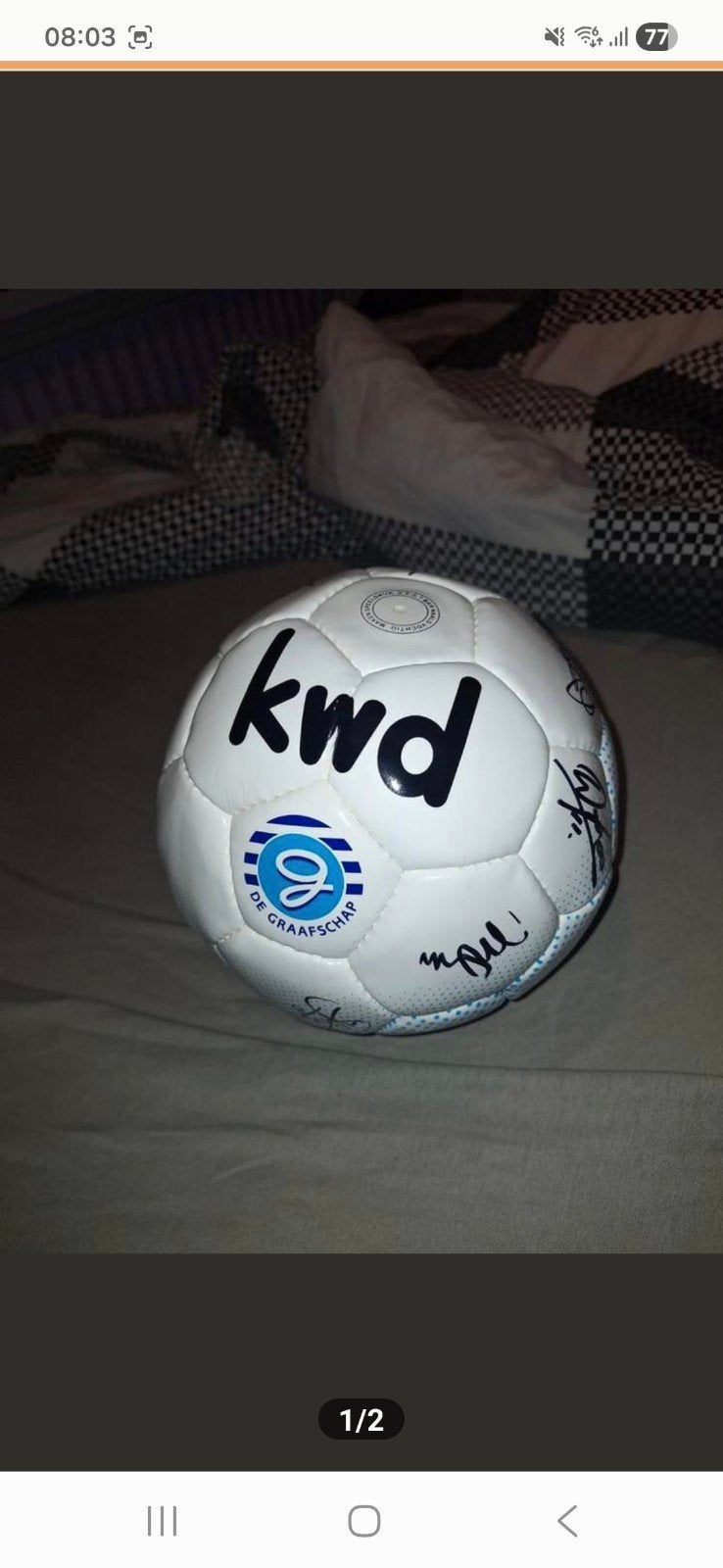 De Graafschap bal met handtekeningen, Sport en Fitness, Voetbal, Ophalen of Verzenden, Nieuw