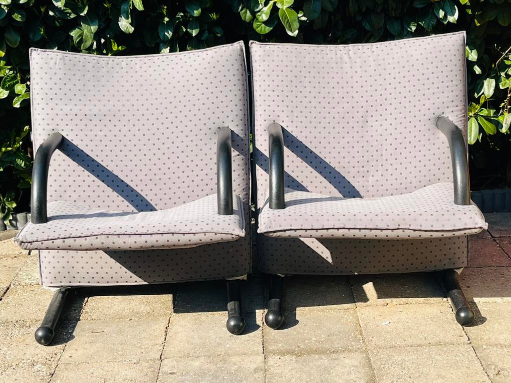 vintage T-Line fauteuils  Burkhard Vogtherr voor Arflex, Huis en Inrichting, Fauteuils, Ophalen of Verzenden, Gebruikt, 75 tot 100 cm