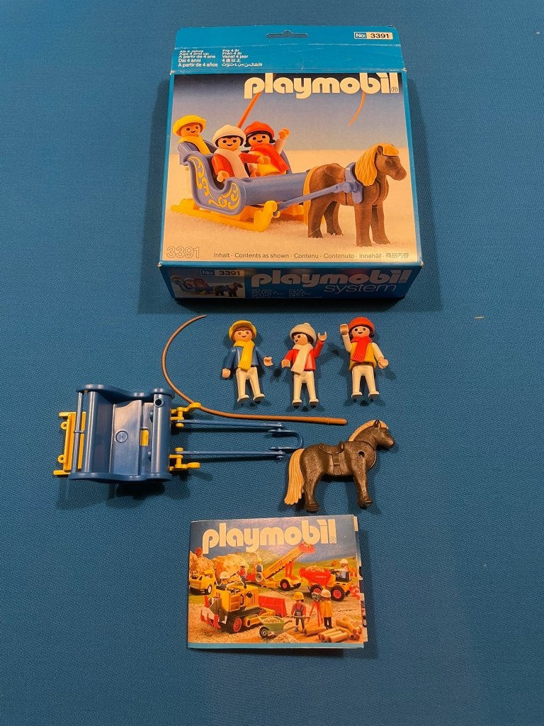 Playmobil 3391 – Paardenslee winterset – compleet met doos, Kinderen en Baby's, Gebruikt, Complete set, Voertuig, Ophalen of Verzenden