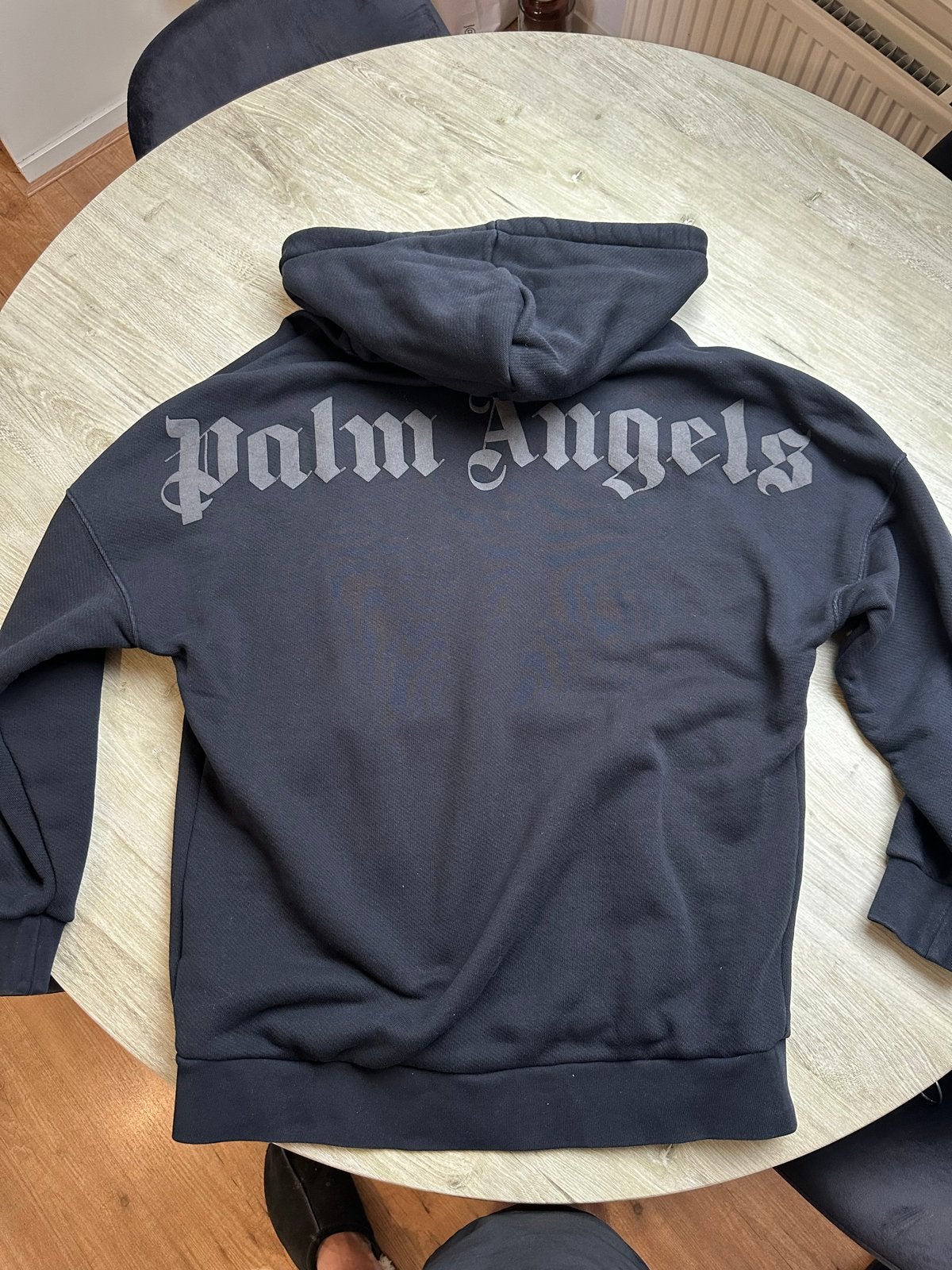 Palm Angels Hoodie Zwart met Logo Print, Kleding | Heren, Ophalen of Verzenden, Zo goed als nieuw, Maat 48/50 (M), Zwart