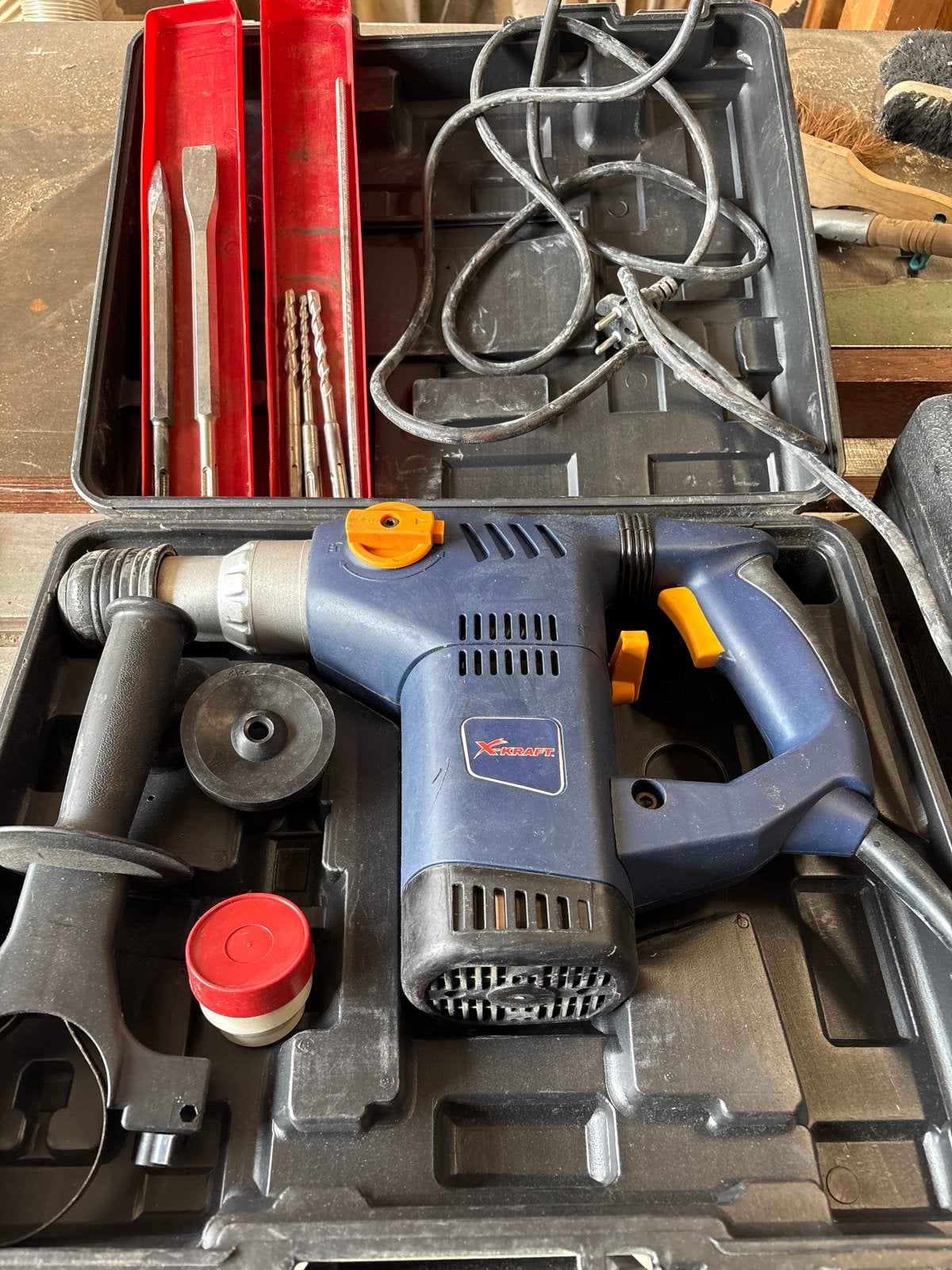 X-Craft Boorhamer met accessoires en koffer, Doe-het-zelf en Verbouw, Ophalen, 600 watt of meer, Boor- en/of Breekhamer, Zo goed als nieuw