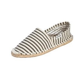Espadrilles SOLUDOS Ecru Zwart Streep 37 Nieuw 65% OFF Op=Op, Zwart, Nieuw, Ophalen of Verzenden, Espadrilles of Moccasins