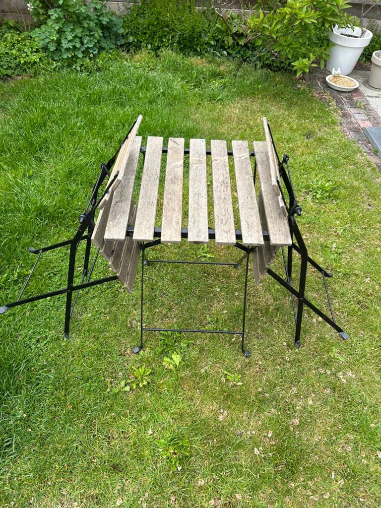 Ikea bistro tuinsetje, Ophalen, Gebruikt, Rechthoekig, Hout