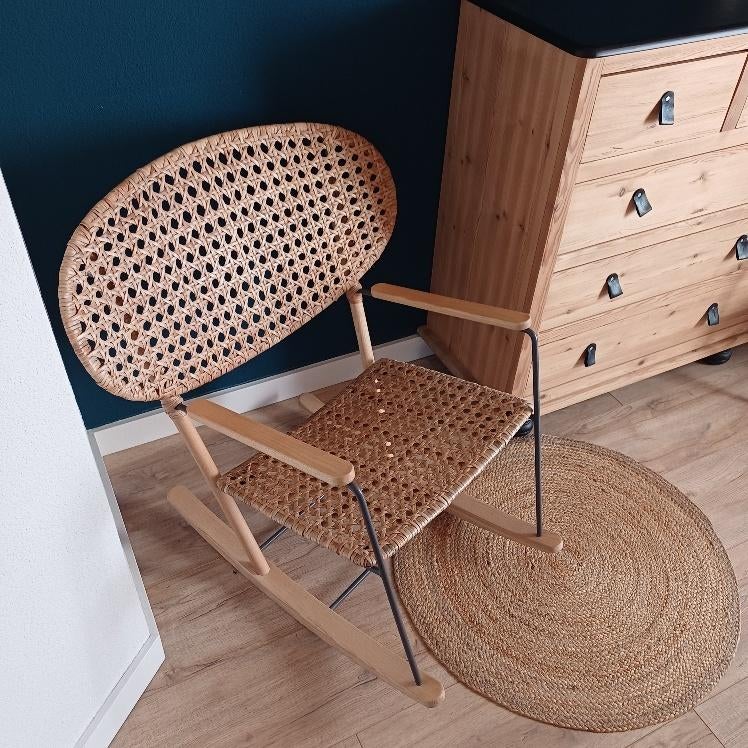 zgan Schommelstoel Grönadal Ikea, Huis en Inrichting, Stoelen, Ophalen, Gebruikt, Overige kleuren, Riet of Rotan