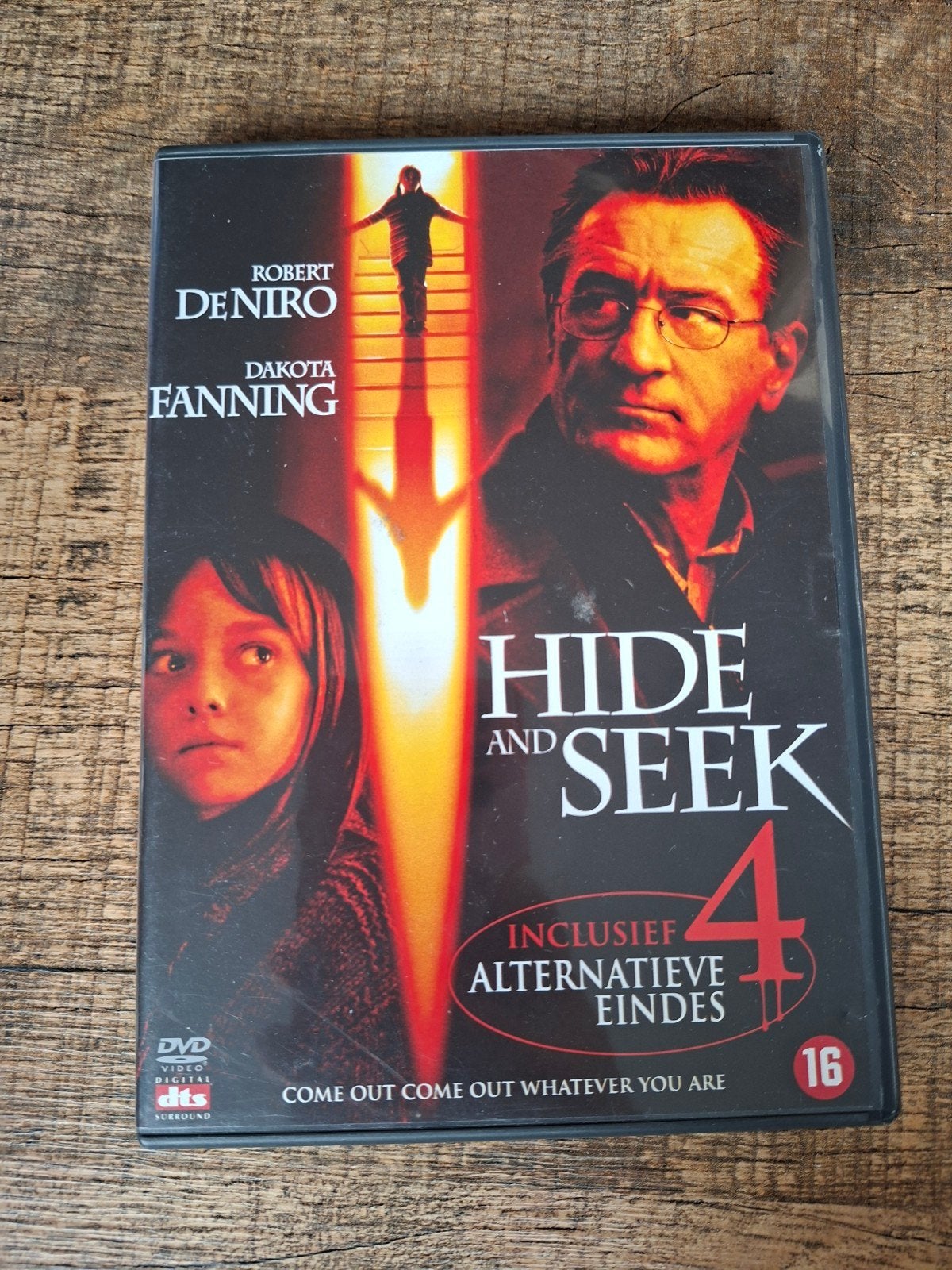 Hide and Seek DVD met Robert De Niro en Dakota Fanning, Psychologische thriller, Gebruikt, Vanaf 16 jaar, Ophalen of Verzenden
