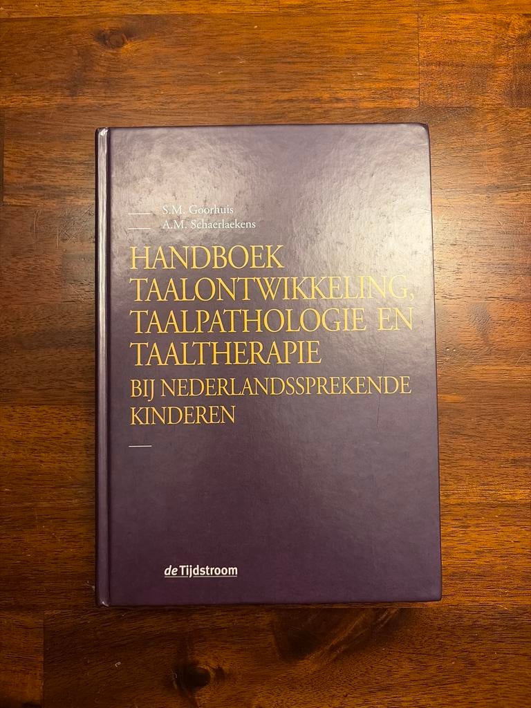 Handboek Taalontwikkeling, Taalpathologie en Taaltherapie, Boeken, Ophalen of Verzenden, Gamma, Zo goed als nieuw, HBO