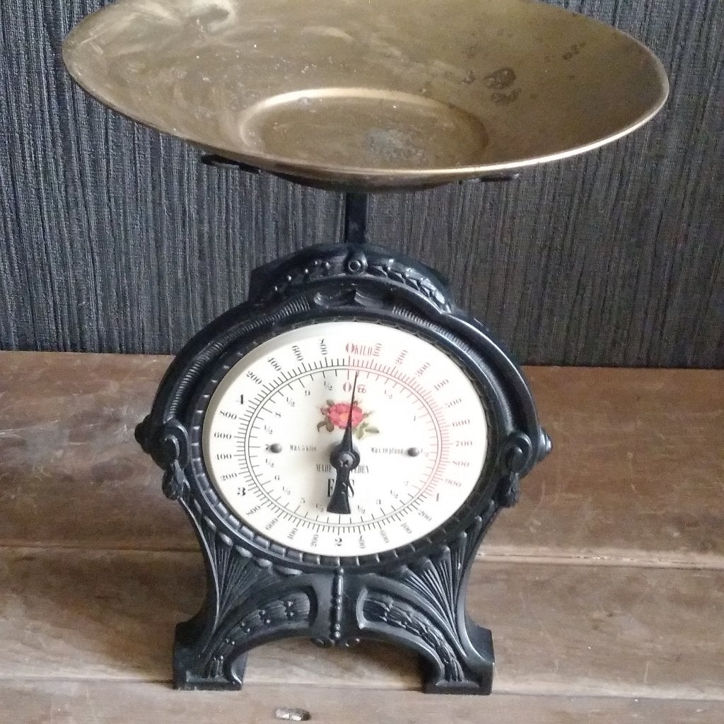 Vintage EKS weegschaal jaren ’50.Made in Zweden, Verzenden