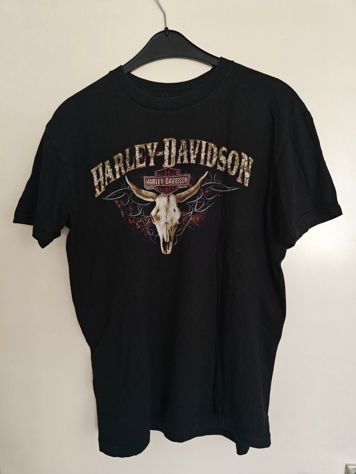 Zgan Harley Davidson shirt Mt L, Maat 52/54 (L), Verzenden, Zwart, Zo goed als nieuw