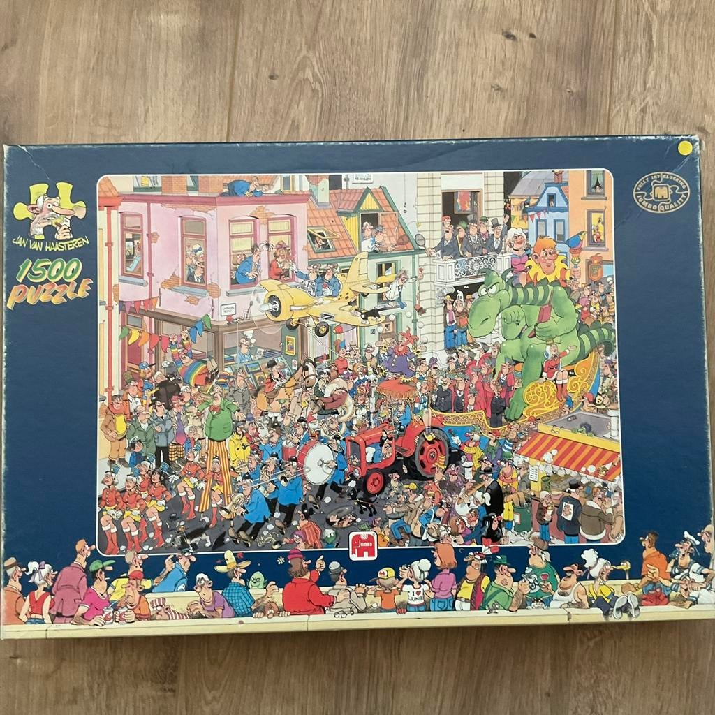Jan v Haasteren legpuzzel 1500 stukjes, Ophalen, 500 t/m 1500 stukjes, Zo goed als nieuw