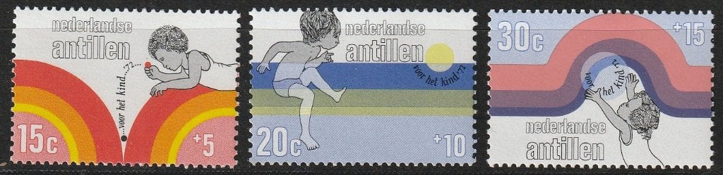 Antillen 1972 457/459 Kind, Postfris, Postzegels en Munten, Postzegels | Nederlandse Antillen en Aruba, Ophalen of Verzenden, Postfris