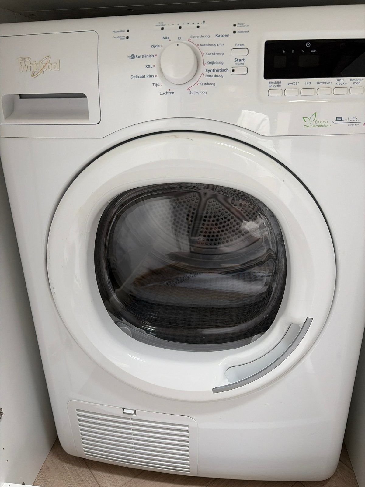 Whirlpool Green 6th Sense AirCare Condensdroger 8kg, 8 tot 10 kg, Ophalen of Verzenden, Zo goed als nieuw, Voorlader