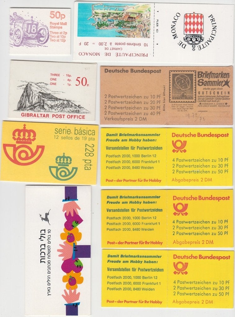 Wereld 9 vnl. verschillende postzegelboekjes postfris, Ophalen of Verzenden, Buitenland
