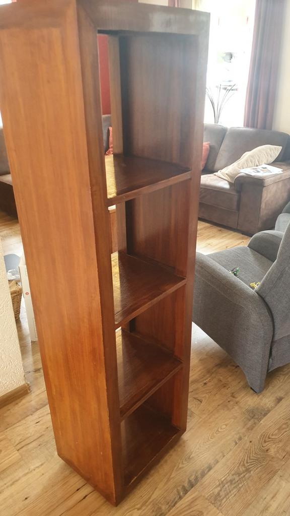 Smalle, massief teakhouten roomdivider, Ophalen, Gebruikt