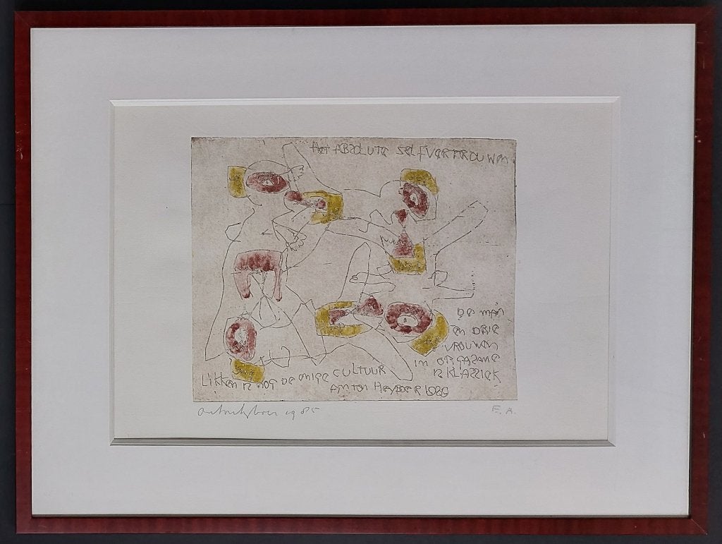 Anton Heyboer - ingekleurde ets, Ophalen of Verzenden, Ets, Gesigneerd