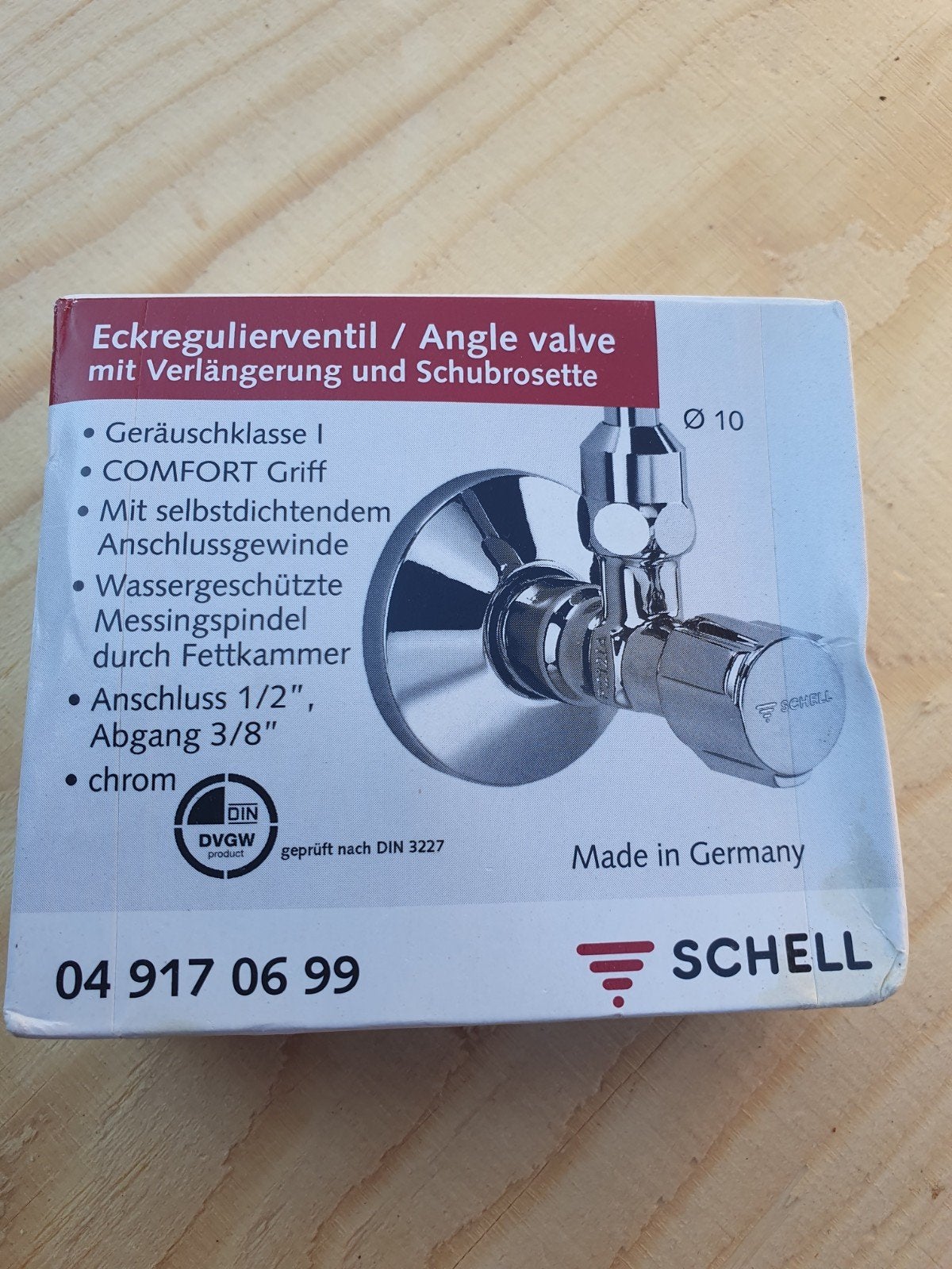 4x Schell hoekstopkraan met verlenging en rozet, Ophalen of Verzenden, Nieuw, Chroom, Kraan