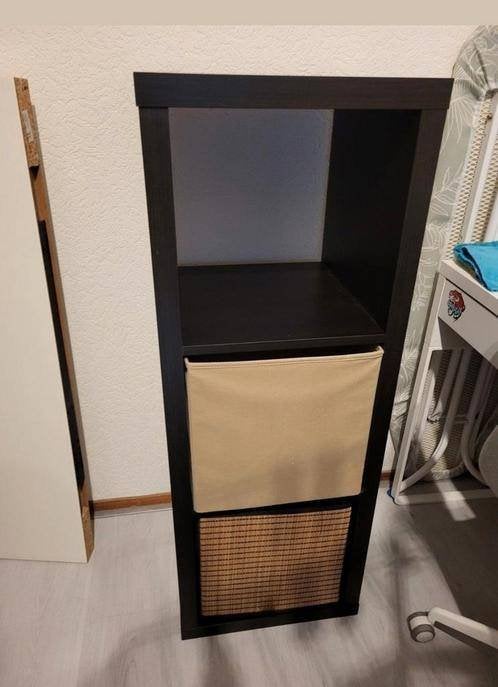 Kallax 3 vaks open kast vakkenkast 3x1 zwart Ikea, Ophalen, Minder dan 50 cm, 5 laden of meer, 100 tot 150 cm