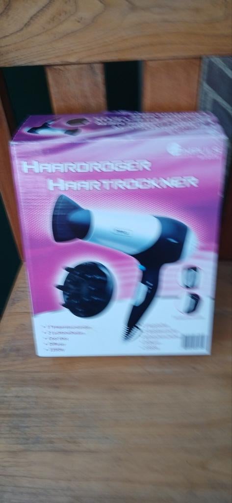 Impuls Föhn / Haardroger met diffuser en opzetstuk, Witgoed en Apparatuur, Ophalen, Nieuw, Haarverzorging