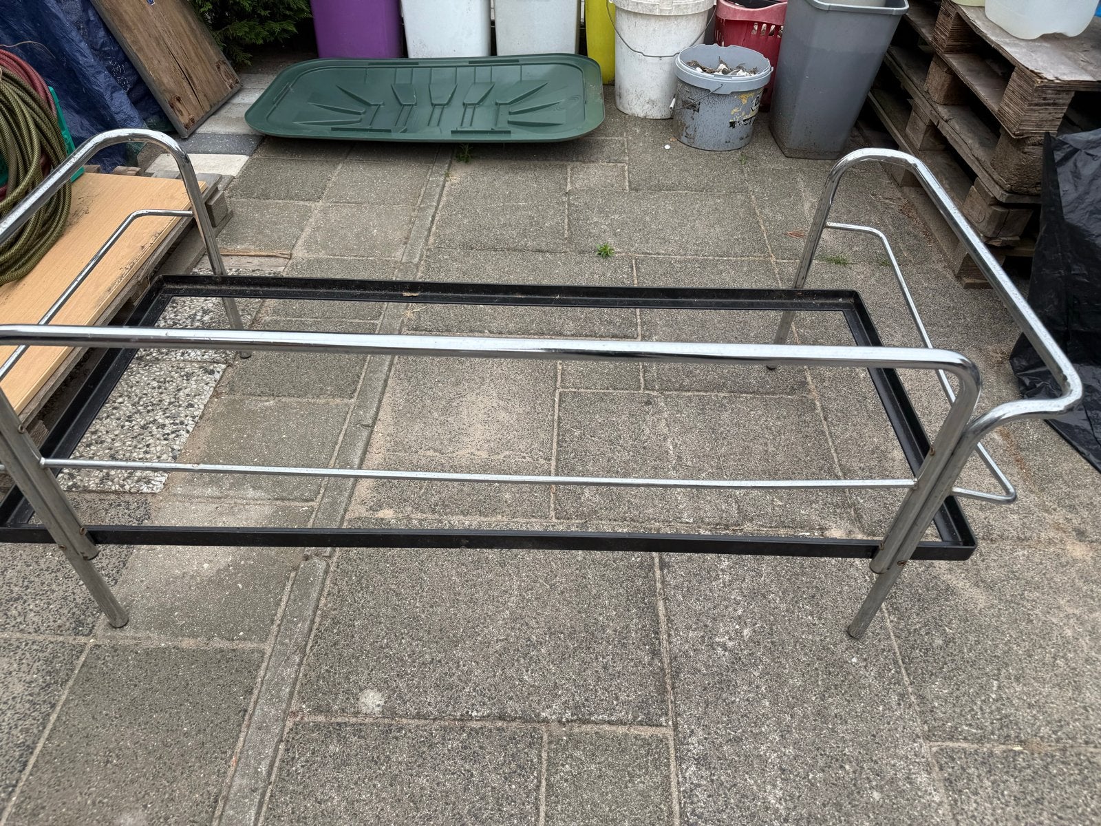 Metalen frame/onderstel voor bedbank of loungebank, Gebruikt, Overige kleuren, Tweepersoons, Ophalen of Verzenden