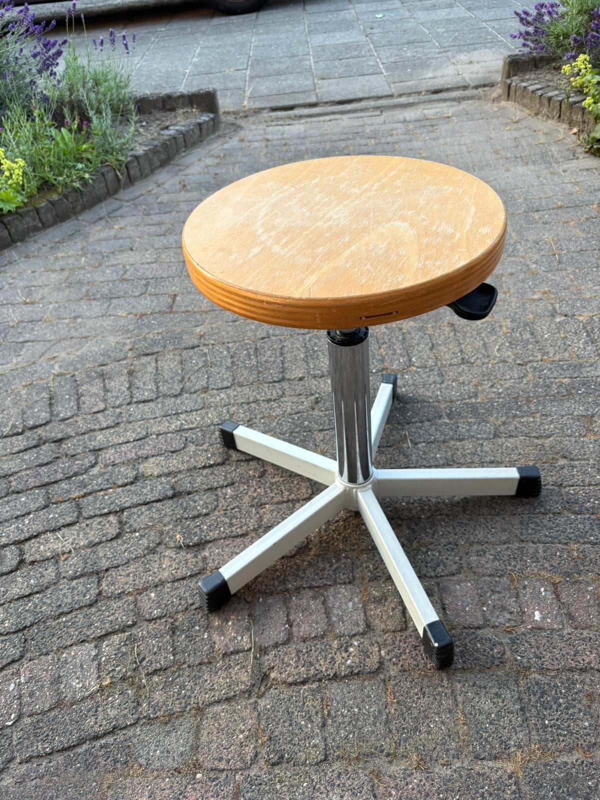 Kruk verstelbaar, Ophalen, In hoogte verstelbaar, Gebruikt, Hout