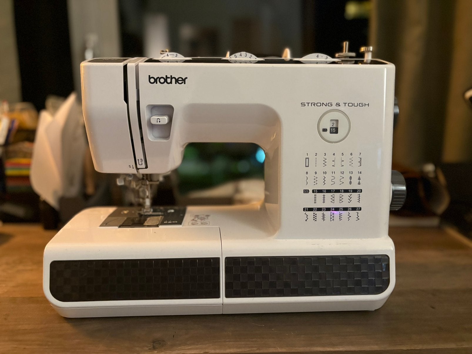 Brother HF-27 Strong & Tough naaimachine, Ophalen of Verzenden, Zo goed als nieuw, Naaimachine, Brother