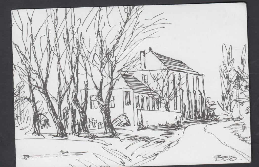 Loenen aan de Vecht Kerklaan Getekend door Zie rechts onder, Verzenden, 1980 tot heden, Gelopen, Utrecht