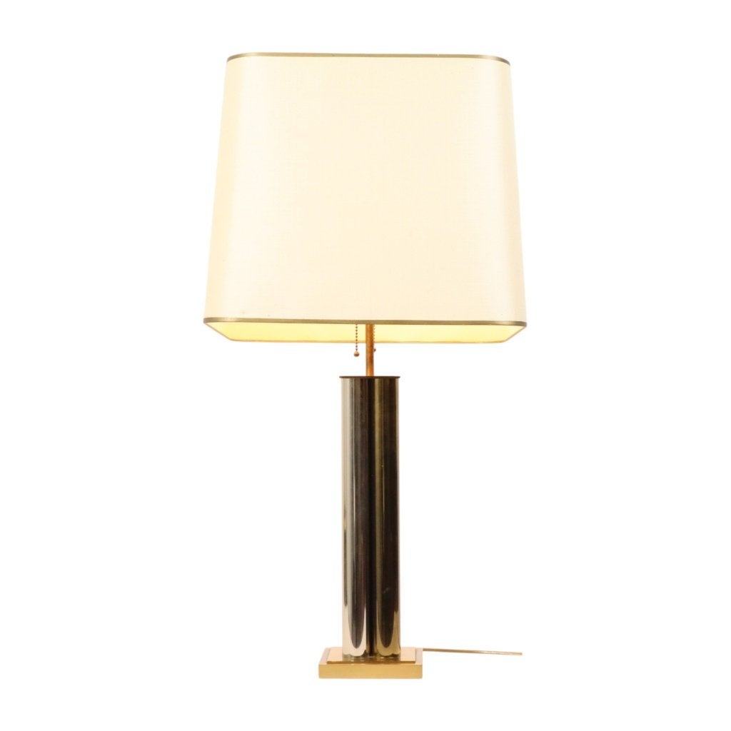 Indrukwekkende Hollywood Regency Tafellamp Messing 83cm, Ophalen of Verzenden