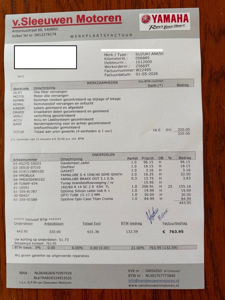 Suzuki Burgman AN 650 Executive – 7.167 km - Net beurt gehad, Motorrijbewijs A, Gebruikt, 638 cc, Particulier