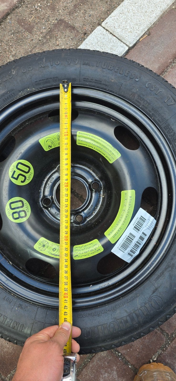 Continental thuiskomer 125/85 R16 4x100, Ophalen of Verzenden, Gebruikt