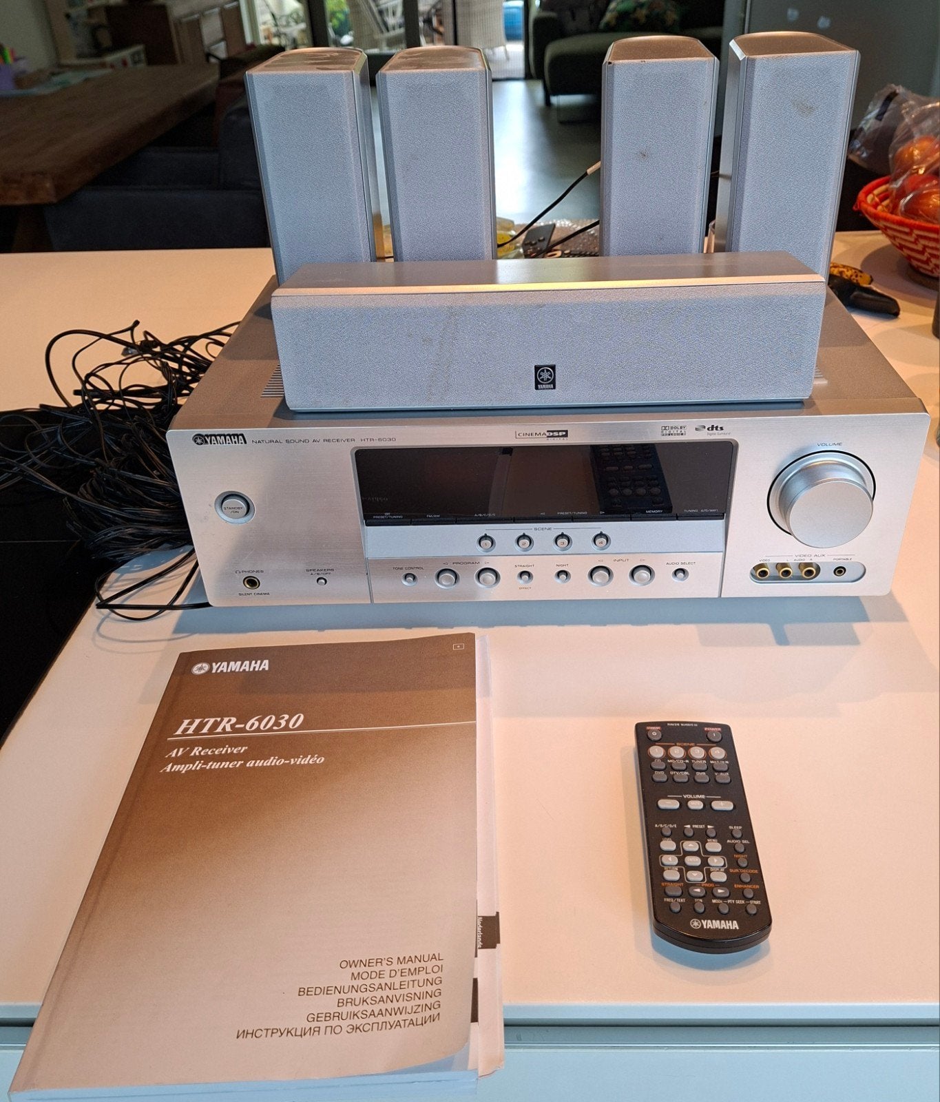 Yamaha surround set HTR 6030, Gebruikt, 70 watt of meer, 5.1-systeem, Overige spelers