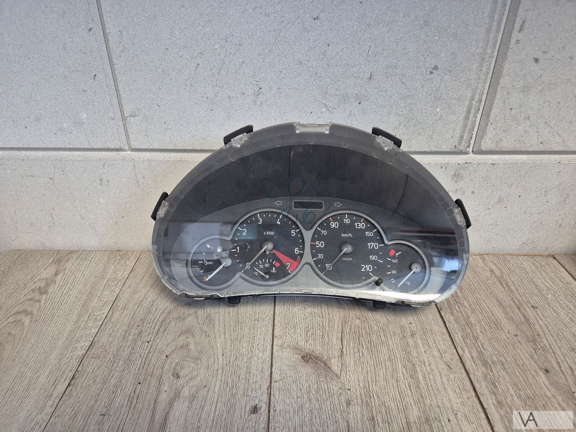Tellerklok cockpit van Peugeot 206 1998 - 2002 9643402280, Gebruikt, -, -, Ophalen of Verzenden