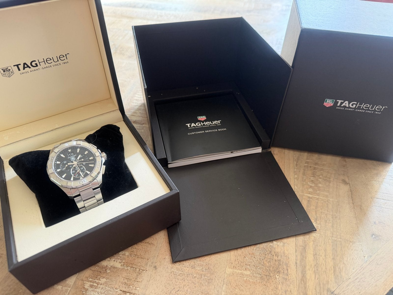 TAG Heuer Aquaracer CAY1110 - 0 incl box, Staal, Polshorloge, Ophalen of Verzenden, Zo goed als nieuw
