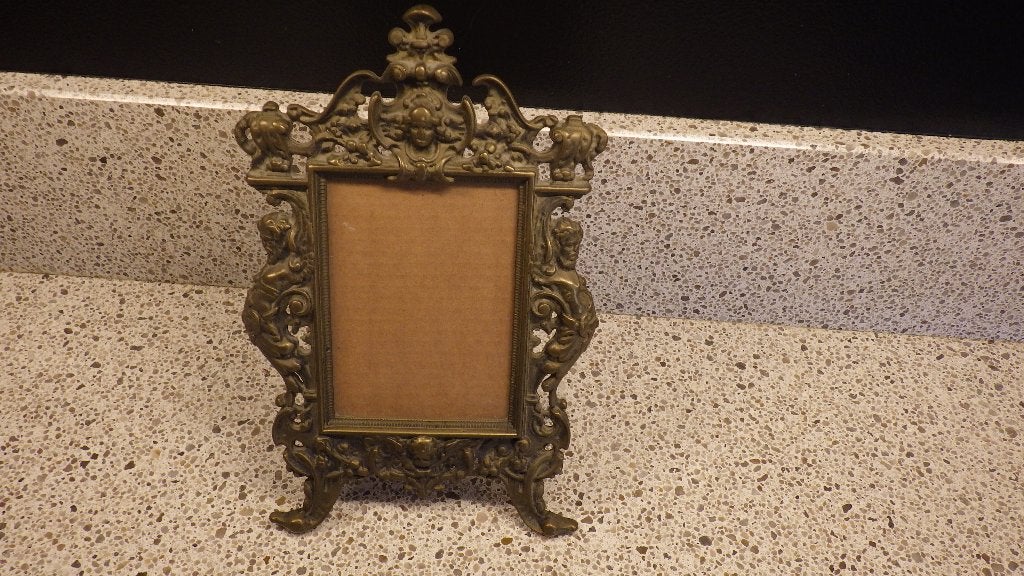 mooi oud bronzen fotolijstje, Ophalen of Verzenden, Overige typen