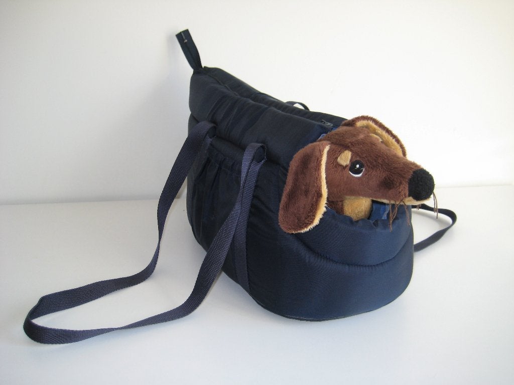 Ferplast donkerblauwe hondendraagtas voor kleine hond of pup, Dieren en Toebehoren, Ferplast, Ophalen of Verzenden, Zo goed als nieuw