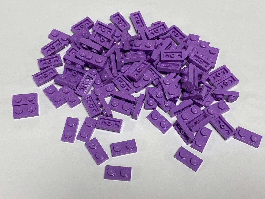 Partij 100x nieuwe 1x2 Lego plaatjes, diverse kleuren, Overige thema's, Lego, Nieuw, Ophalen of Verzenden