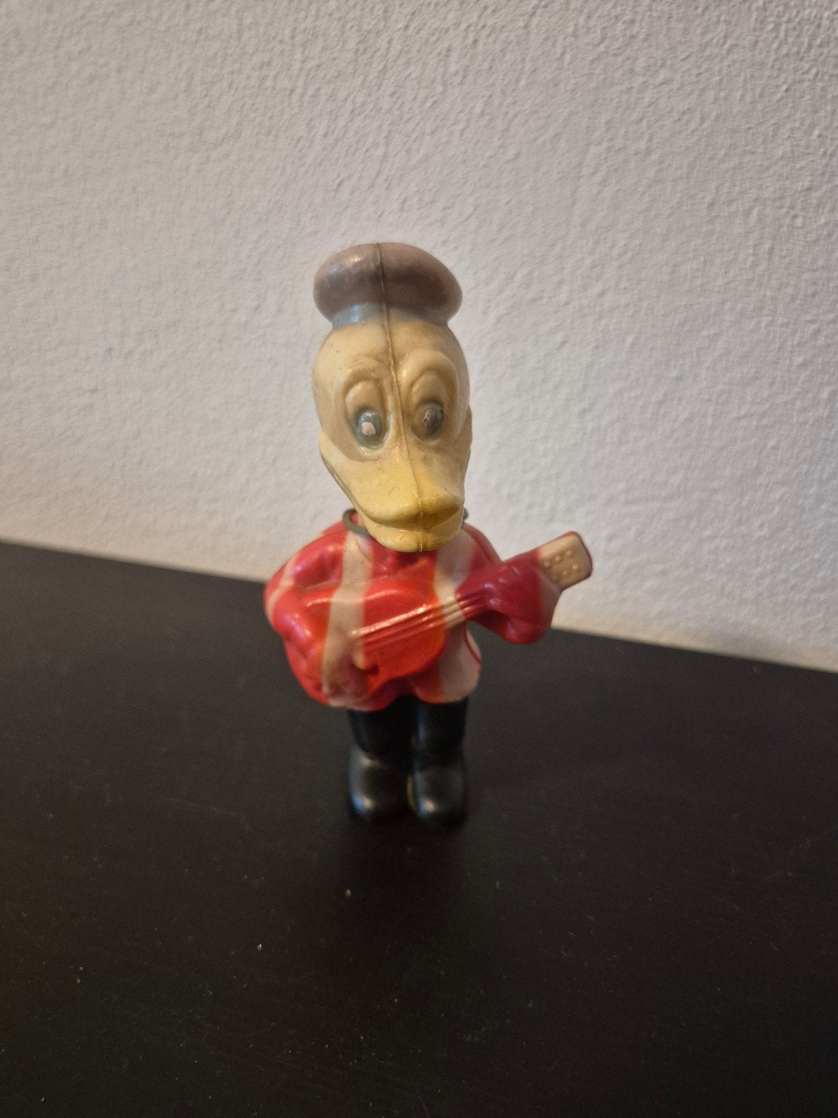 Vintage Donald Duck Figuur met Gitaar - Jaren '50/'60, Verzamelen, Ophalen of Verzenden, Gebruikt