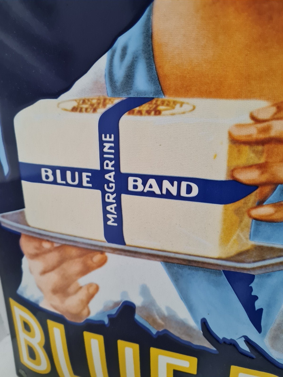 Emaille bord blue band nieuw, Ophalen of Verzenden, Nieuw, Reclamebord