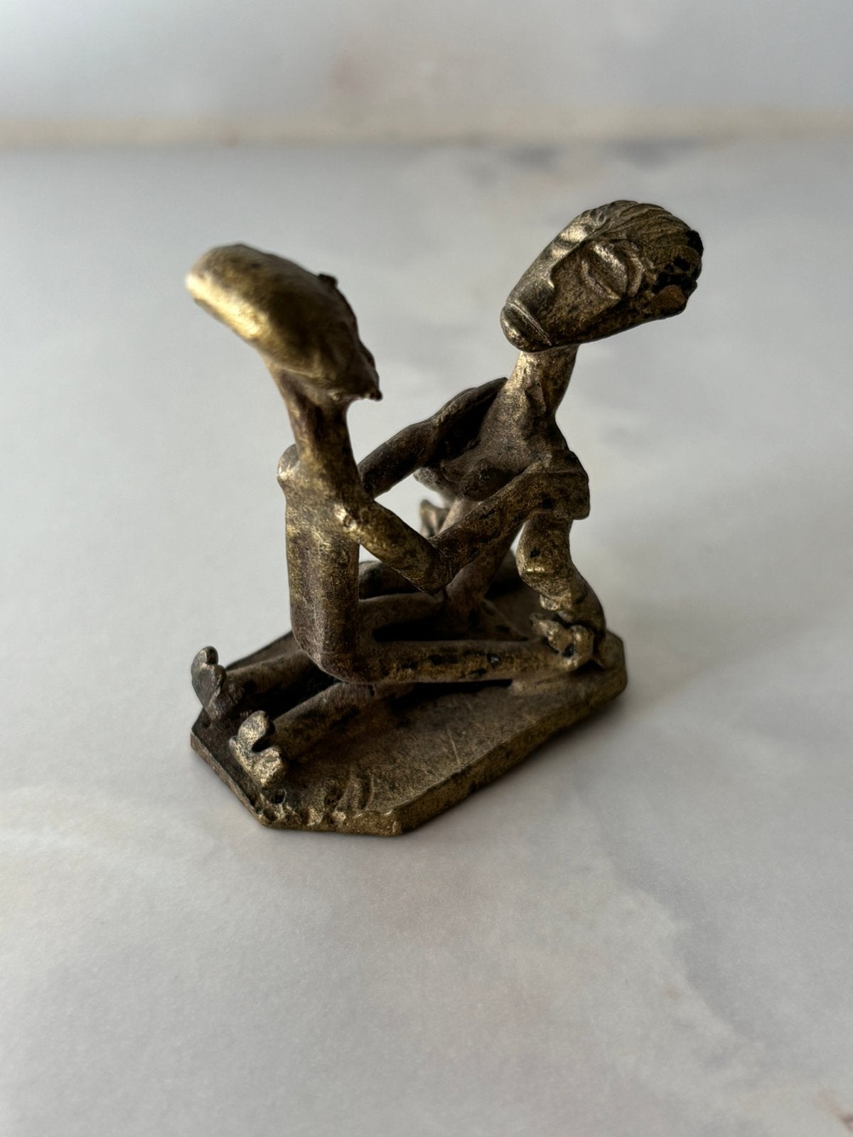 Vintage erotisch goudgewicht Akan / Ashanti  uit Ghana, Antiek en Kunst, Ophalen of Verzenden