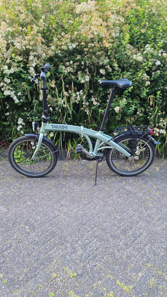 Bijna Nieuw Takashi Vouwfiets, 20 inch of meer, Zo goed als nieuw, Totaal opvouwbaar, Trommelrem