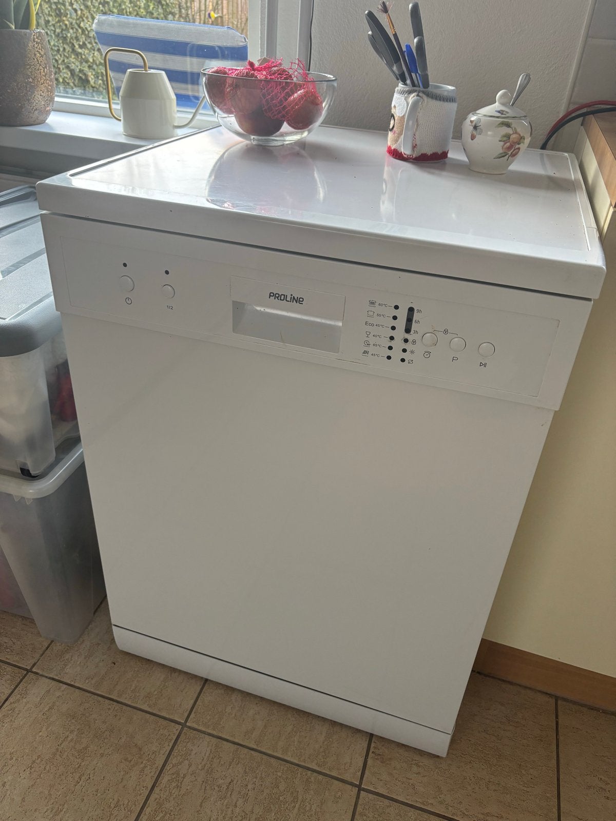 PROLINE Vrijstaande Vaatwasser - Wit, Witgoed en Apparatuur, Vaatwasmachines, Ophalen, 60 cm of meer, Eco programma, Zo goed als nieuw