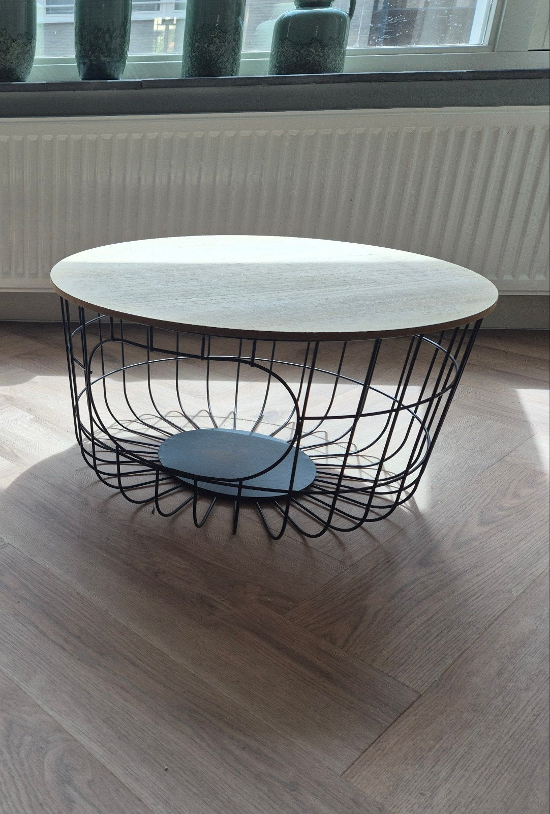 zgan bijzettafel opbergmand, Ophalen, Minder dan 45 cm, Metaal of Aluminium, Rond