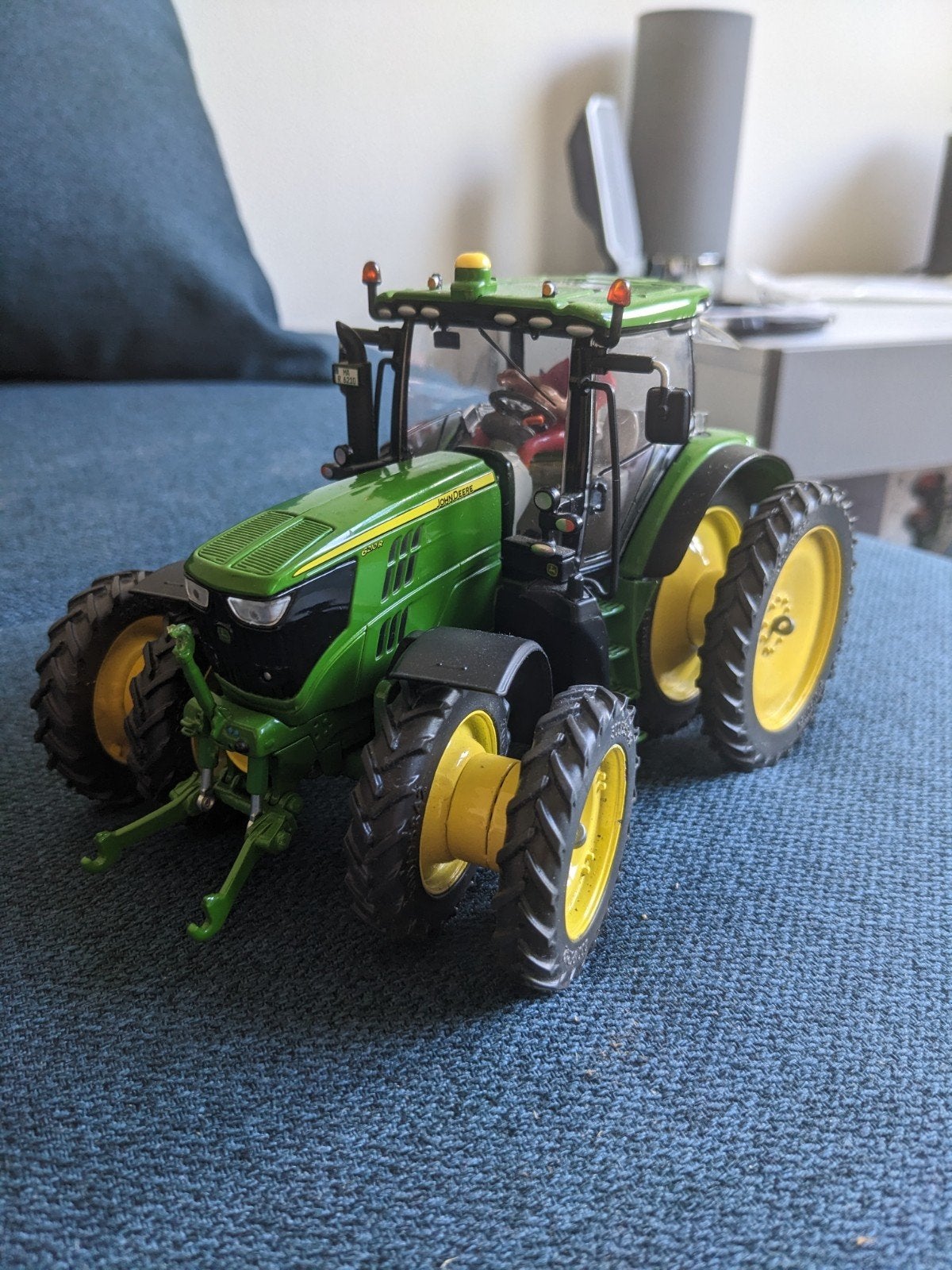 Wiking John Deere 6210R op dubbele cultuurwielen, 1:32 tot 1:50, Overige typen, Zo goed als nieuw, Ophalen