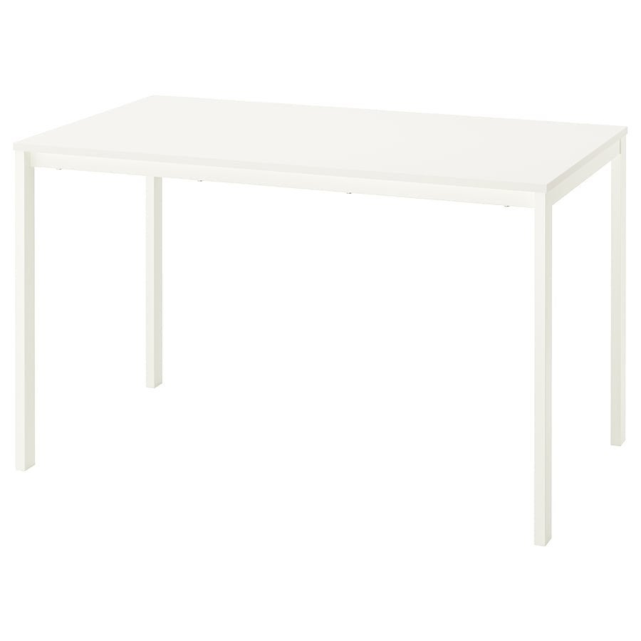 IKEA VIHALS Tafel - Wit, Modern en Compact, Huis en Inrichting, Ophalen, Gebruikt, 100 tot 150 cm, 50 tot 100 cm