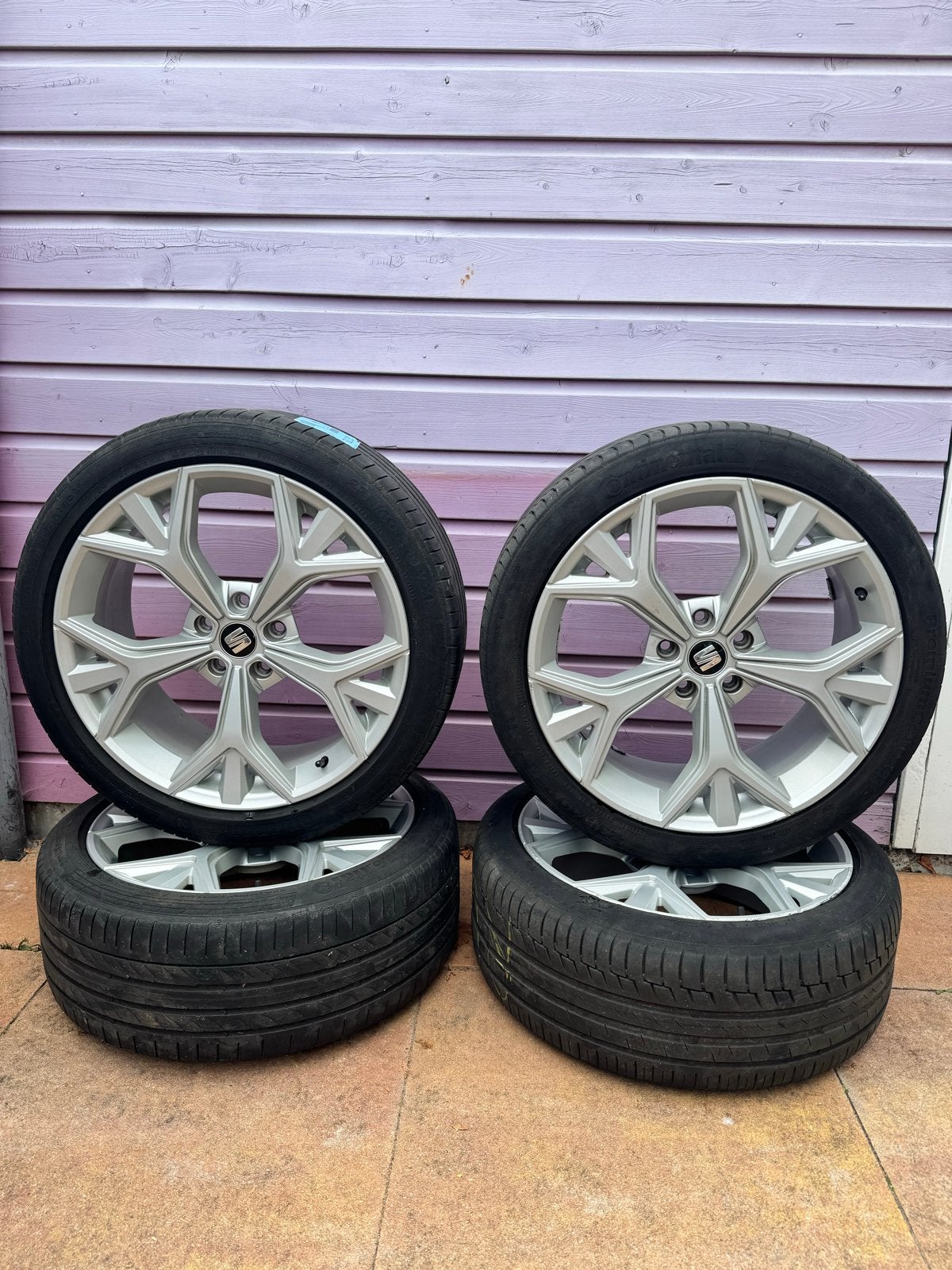 Seat Ateca 19 inch velgen met Continental zomerbanden, Auto-onderdelen, Banden en Velgen, Gebruikt, Banden en Velgen, 235 mm, Personenwagen