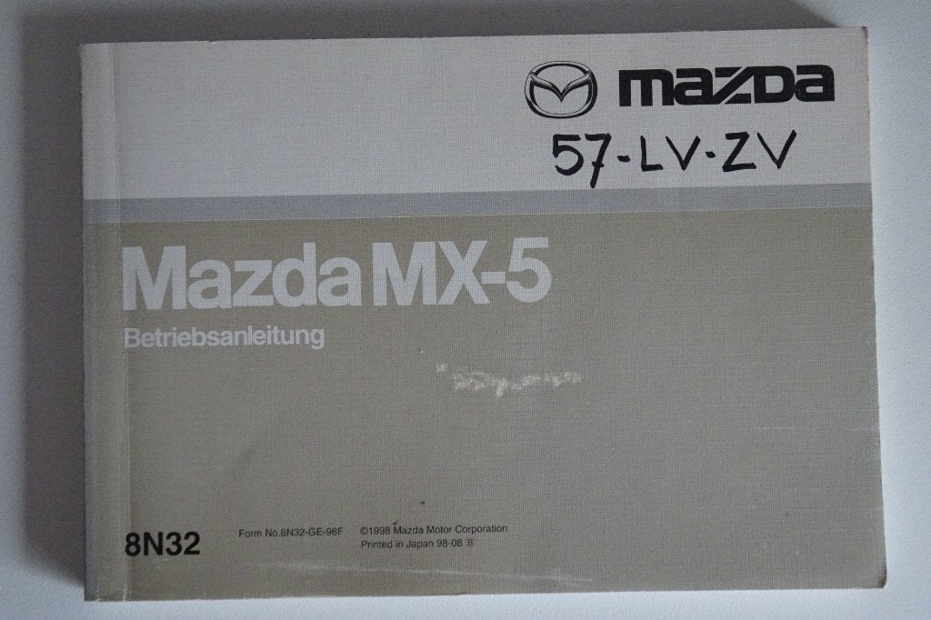Mazda MX-5 NA Gebruikershandleiding, Boeken, Ophalen of Verzenden, Gelezen, Mazda
