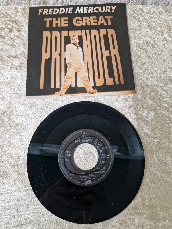 Freddie Mercury – The Great Pretender 7” Vinyl Single, Ophalen of Verzenden, Gebruikt, Pop