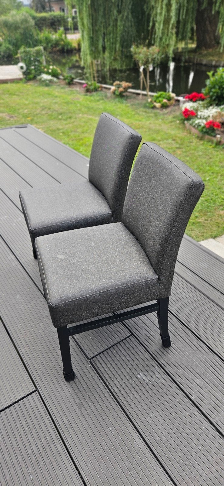 Set van 6 moderne eetkamerstoelen, Bruin, Zo goed als nieuw, Modern, Vijf, Zes of meer stoelen