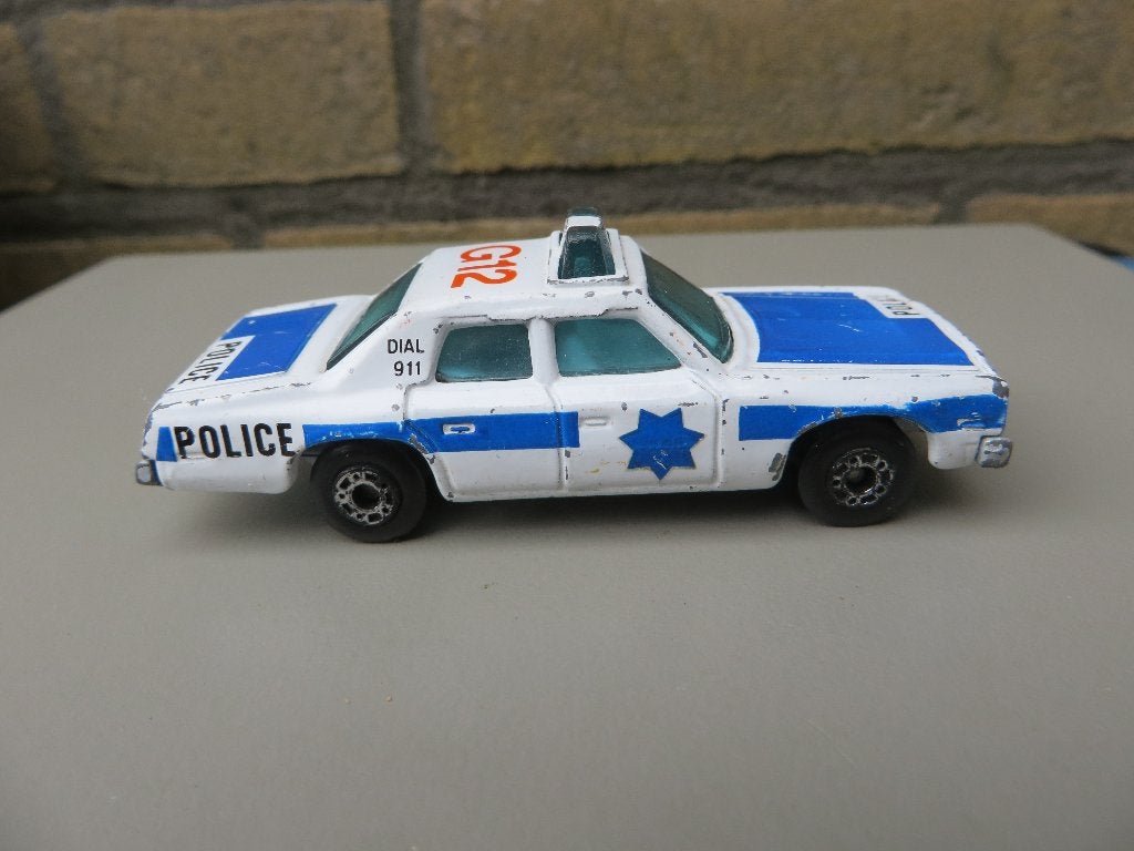 Matchbox Plymouth Gran Fury Police Car, Ophalen of Verzenden, Gebruikt, Auto