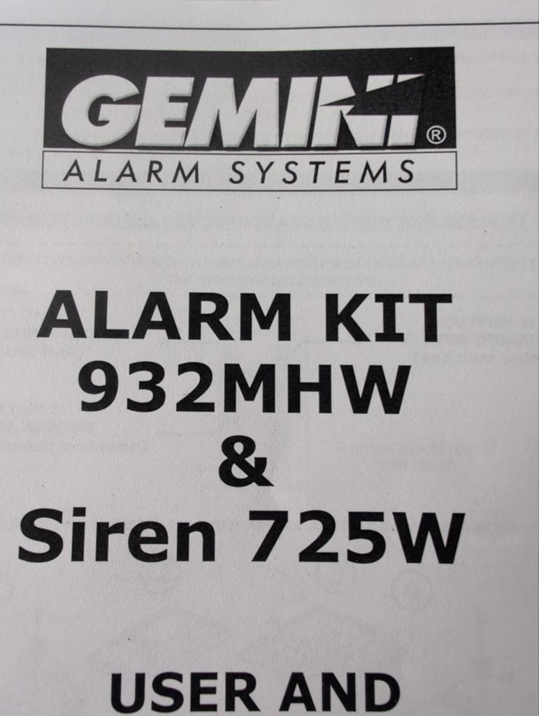 Gemini camper alarm kit 932MHW  incl. Sirene, Ophalen of Verzenden, Nieuw