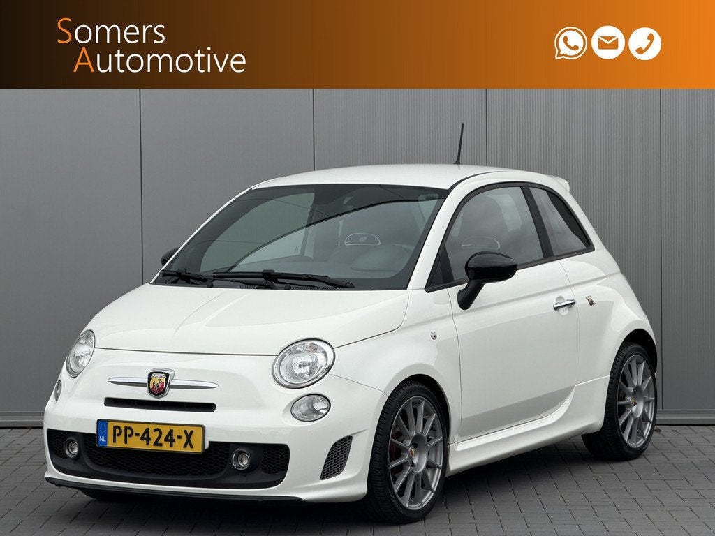 Fiat 500 1.4-16V T-Jet Abarth | Custom Leder | 17" | Sportui, Voorwielaandrijving, Euro 5, Zwart, 4 cilinders